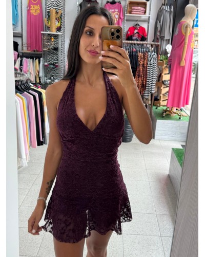 VESTIDO ROMANTIQUE BURDEOS