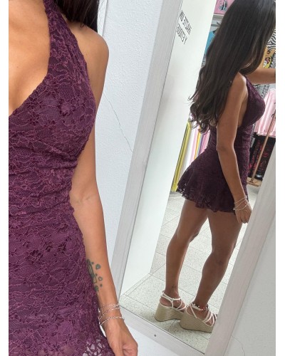 VESTIDO ROMANTIQUE BURDEOS