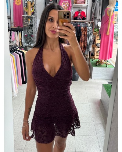 VESTIDO ROMANTIQUE BURDEOS
