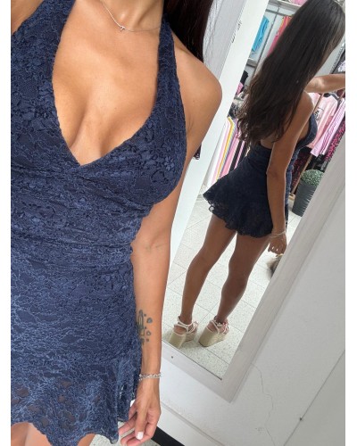 VESTIDO ROMANTIQUE MARINO