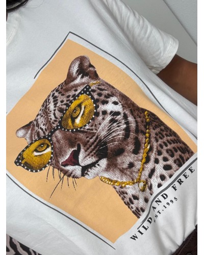 CAMISETA ESTAMPADA TIGRE BEIGE