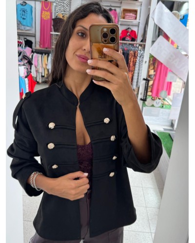 CHAQUETA ANTELINA NEGRA