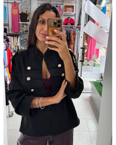 CHAQUETA ANTELINA NEGRA