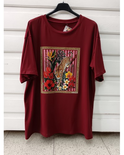 CAMISETA FLORAL TIGRE COLORES