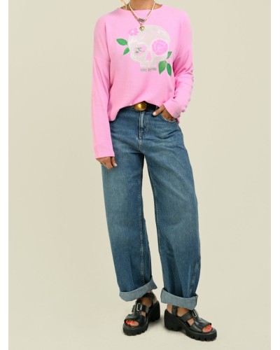 JERSEY FINO "CALAVERITA FLOR" AIRE RETRO