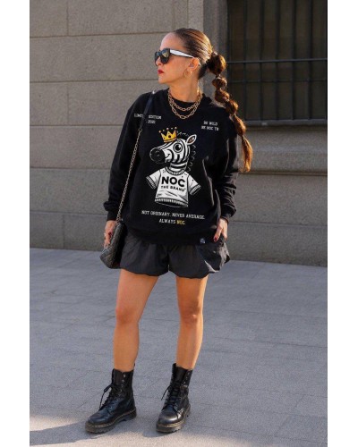 SUDADERA BLACK ZEBRA NOC THE BRAND