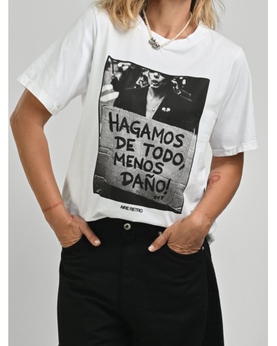 CAMI BLANCA "HAGAMOS DE TODO" AIRE RETRO