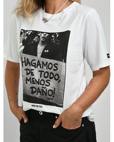 CAMI BLANCA "HAGAMOS DE TODO" AIRE RETRO