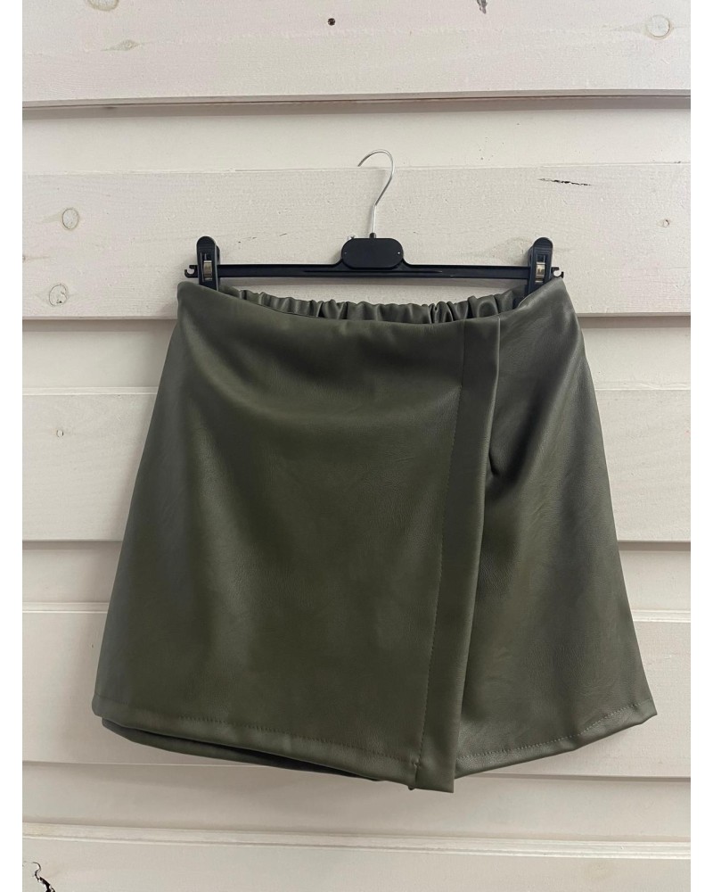 FALDA PANTALÓN POLIPIEL KAKI