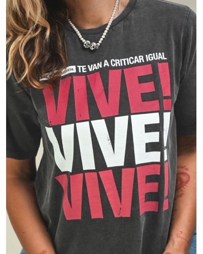 CAMISETA FADE OUT "VIVE" AIRE RETRO