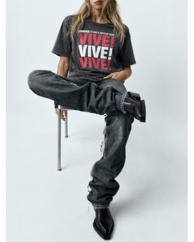 CAMISETA FADE OUT "VIVE" AIRE RETRO