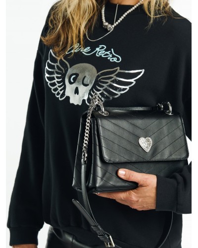 SUDADERA NEGRA "SOÑANDO DESPIERTA" AIRE RETRO