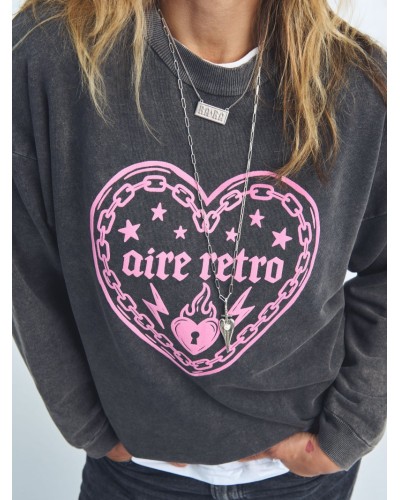 SUDADERA "CORAZÓN" FADE OUT AIRE RETRO