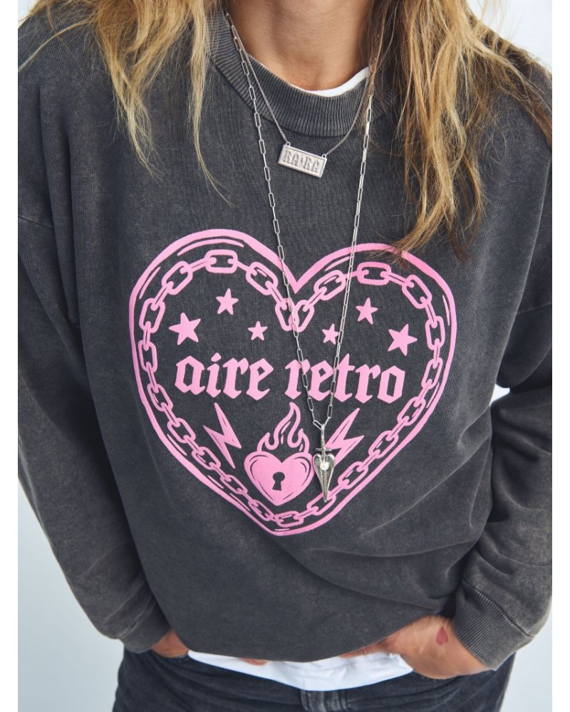 SUDADERA "CORAZÓN" FADE OUT AIRE RETRO