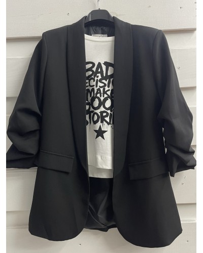 BLAZER FRUNCE NEGRA