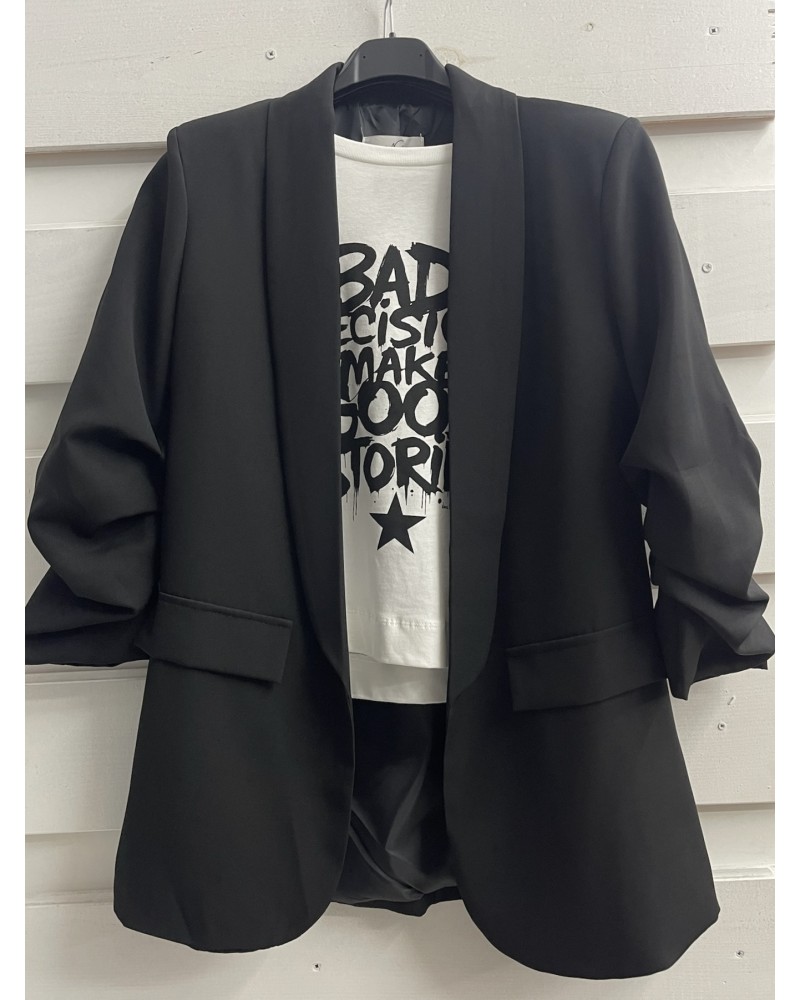 BLAZER FRUNCE NEGRA