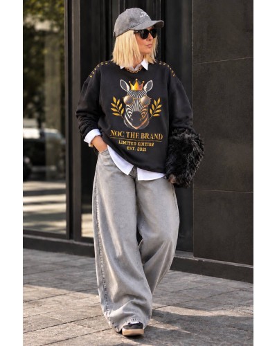 SUDADERA  OVER ROYAL ZEBRA NOC THE BRAND