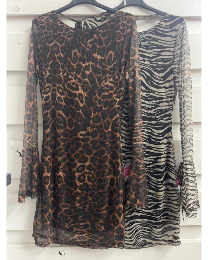VESTIDO ANIMAL PRINT TUL