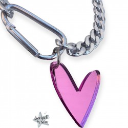 COLLAR CORAZÓN ROSA XL 17 BY SARA