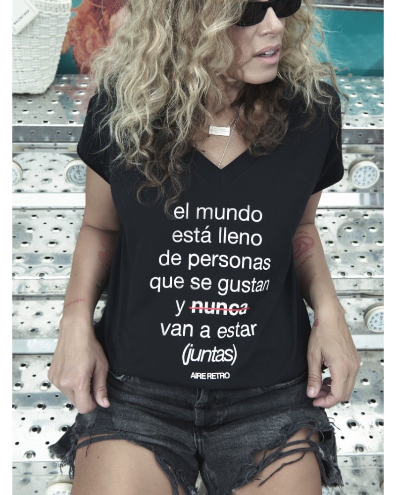 camiseta negra aire retro