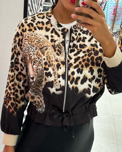 BOMBER COMBINADO ANIMAL PRINT