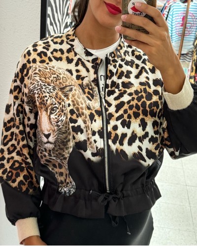 BOMBER COMBINADO ANIMAL PRINT