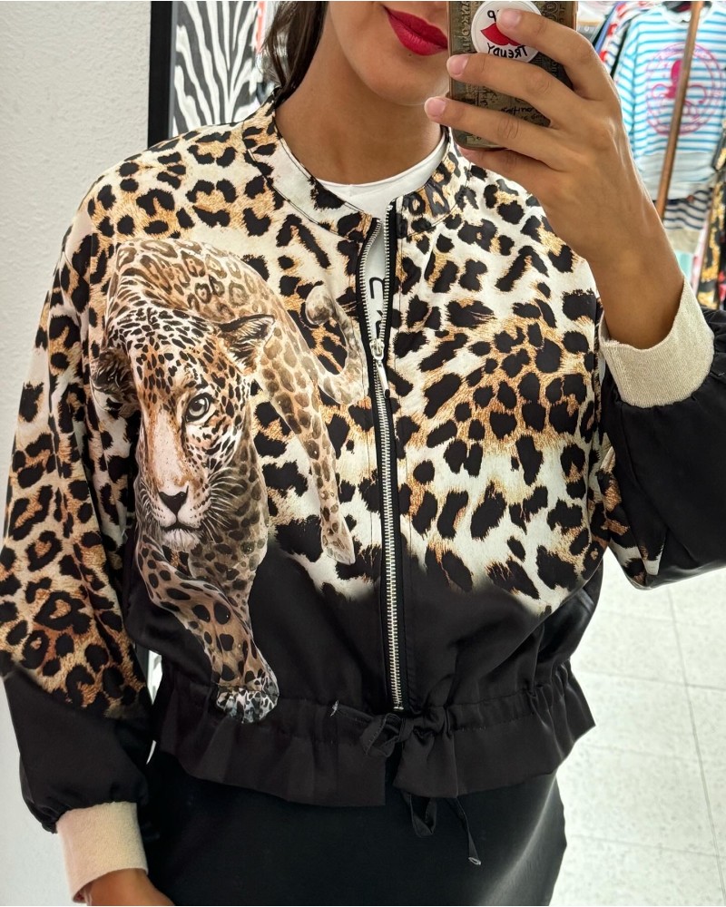 BOMBER COMBINADO ANIMAL PRINT