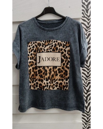 camiseta estampada leopardo