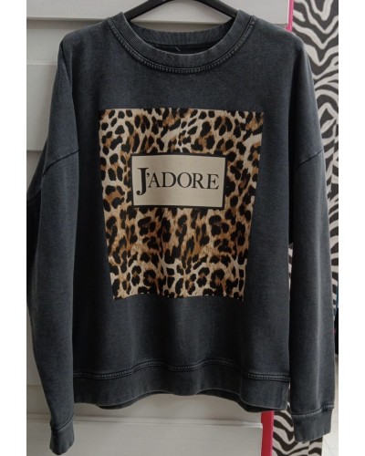 SUDADERA J'ADORE LEOPARD