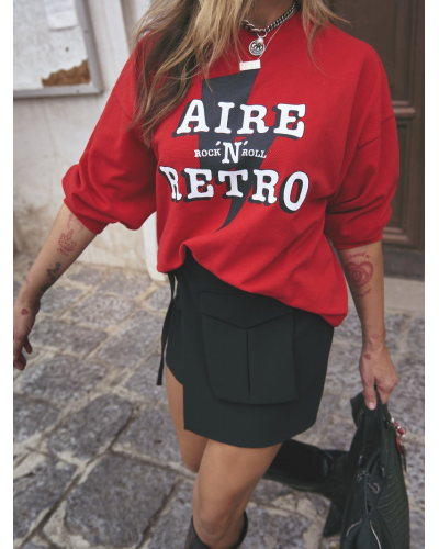 SUDADERA "AIRE RETRO ROCK" ROJA