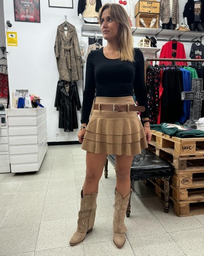 FALDA PANTALÓN CAMEL