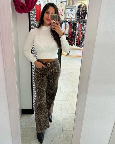 JEANS CAMPANA ANIMAL PRINT