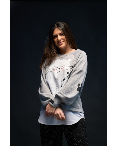 SUDADERA GATO ANABEL LEE