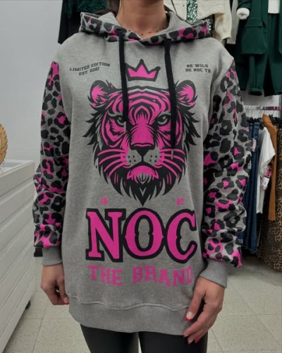 SUDADERA OVER PINK ROAD NOC THE BRAND