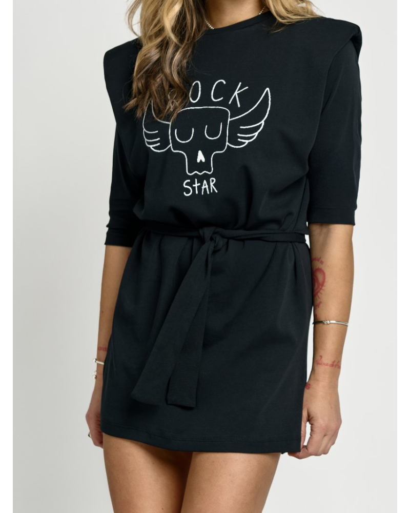 VESTIDO "ROCK STAR" NEGRO AIRE RETRO