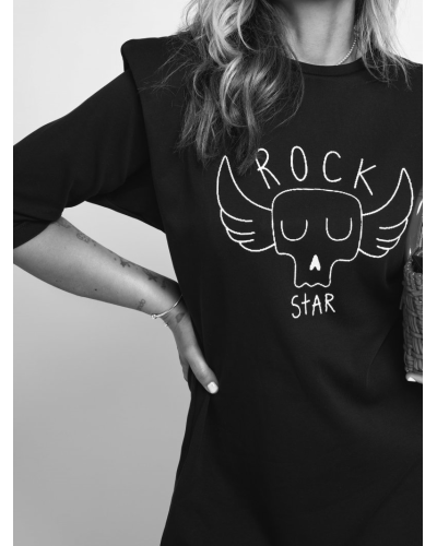 VESTIDO "ROCK STAR" NEGRO AIRE RETRO